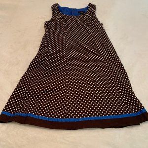 Signature By Robbie Bee 100% Cotton Black and White Polka Dot Dress Size 16
